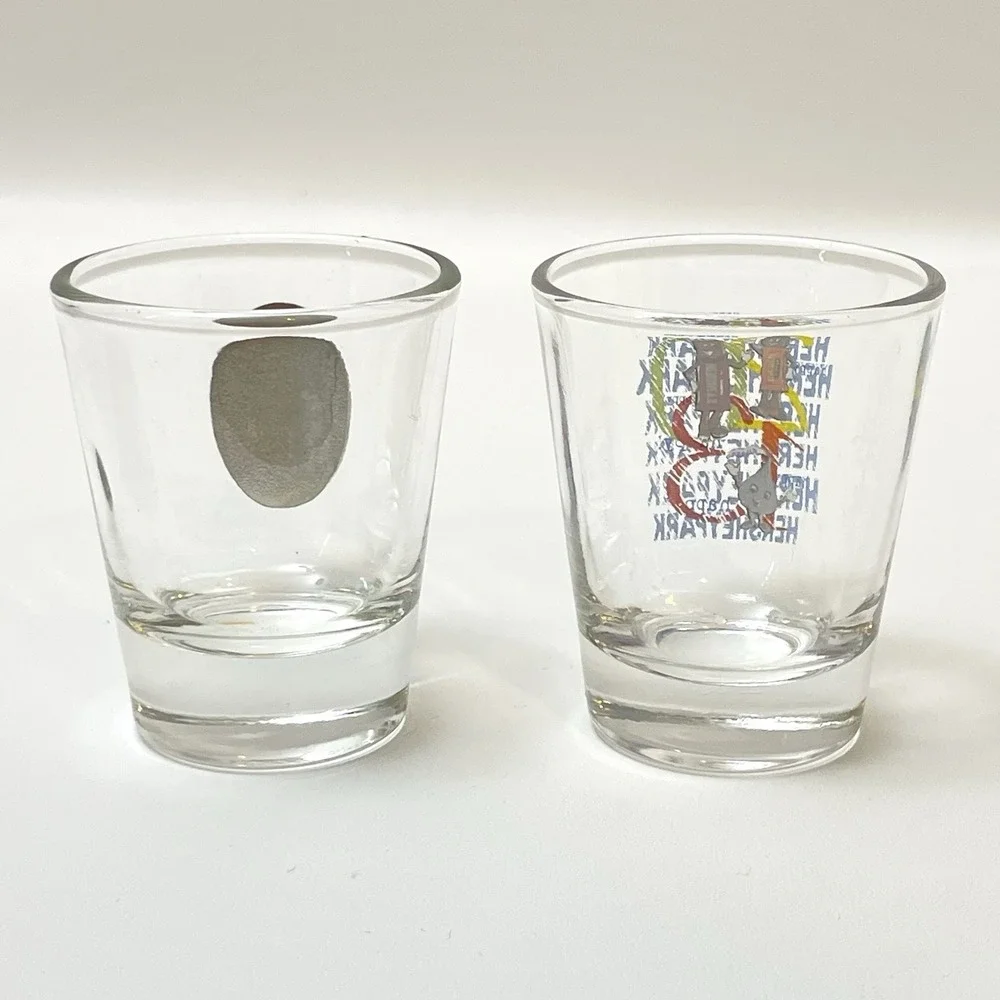 Hershey Park Pennsylvania Souvenir Shot Glass Set Of 2 Glasses Chocolate Factory
